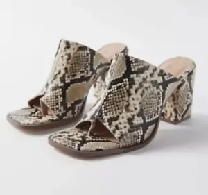 Urban Outfitters Benson Mule Sandals Size 8MSnake Print Block Platform MP$69 - Picture 1 of 11