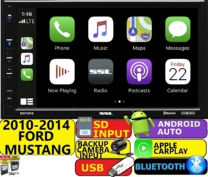2010-14 MUSTANG NAV BLUETOOTH APPLE CARPLAY ANDROID AUTO USB SD AUX CAR STEREO - Picture 1 of 12