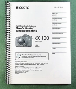 Sony DSLR-A100 Instruction Manual: 159 Pages & Protective Covers! - Picture 1 of 1