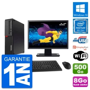 PC LENOVO M910s SFF Bildschirm 22 " Pentium G4400 RAM 8Go Disc 500Go Windows 10 - Bild 1 von 8