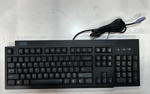 IBM KB9910 Black Wired Mechanical Keyboard DOES NOT SUPPORT USB wo Adapter - Picture 1 of 4