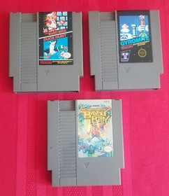 NES Nintendo Mario Bros Duck Hunt Bayou Billy (1985) & Gyromite (PP) 3 Game Lot