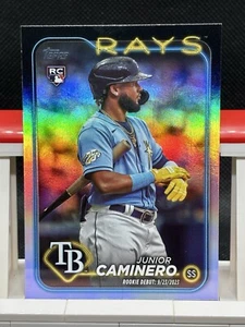 2024 Topps Update JUNIOR CAMINERO Rookie Rainbow Foil #US223 (RC) - Picture 1 of 2