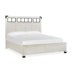 Magnussen B5321 Harper Springs Complete King Panel Bed w/Metal/Wood Headboard - Picture 1 of 4