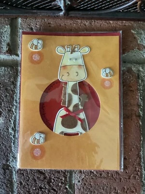 NUEVA Tarjeta de Feliz Cumpleaños Para Pequeño 3D Jirafa Diseñador Tarjeta por Burgoyne Foto 1 de 3