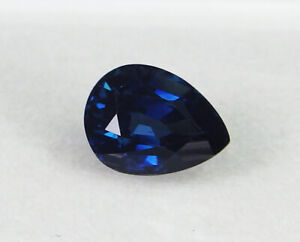GIA Certified Unheated Natural Blue Sapphire Cambodia Pear 2.02 ct   