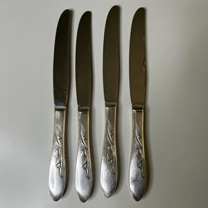 Vintage Stainless Steel Flatware Dinner Knife Knives Set Of 4 lightweight - Picture 1 of 12