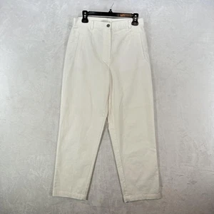 Vintage Christopher & Banks Hose Damen 8 weiß Comfort Stretch Tapered Mom 90er - Bild 1 von 12