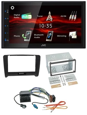 JVC USB Bluetooth MP3 DAB 2DIN Autoradio für Audi TT (06-14) Quadlock - Bild 1 von 4