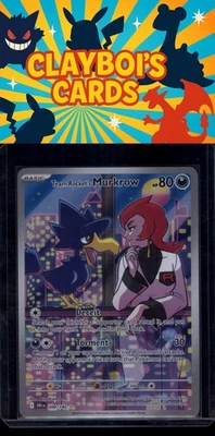 Team Rocket's Murkrow Destined Rivals Pokemon 200/182 Illustration Rare NM+ - Image 1 of 2
