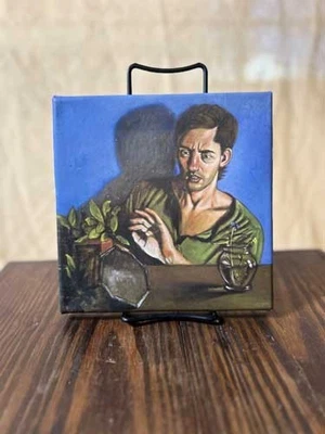 Original PRINT Oil Painting on canvas Signed Artwork 8" x 8" - Image 1 of 2