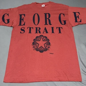 Vintage George Straight 1995 Tour Shirt Sleeve Shirt Men’s XL Maroon -4876 - Picture 1 of 15
