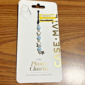 Case Mate Mini Phone Charm Attaches to All Phone Cases Blue, Silver, Pearl, Star - Picture 1 of 2