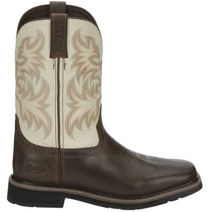Justin Original Workboots Driller 11 Inch Electrical Soft Toe Work Mens Brown, - Picture 1 of 5