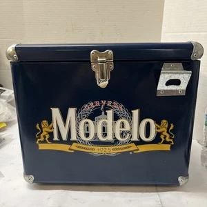 Modelo Cerveza Metal Ice Box Beer Cooler with Bottle Opener ** See Desc - Picture 1 of 5
