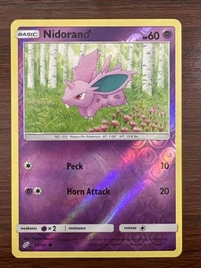 Nidoran M Common Reverse Holo Card 57/181 Sm-Team Up Pokemon TCG 2019 - Picture 1 of 11