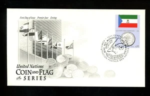 Postal History UN FDC Geneva #512a A/cCoin Flag Series Equatorial Guinea 2010 - Picture 1 of 2