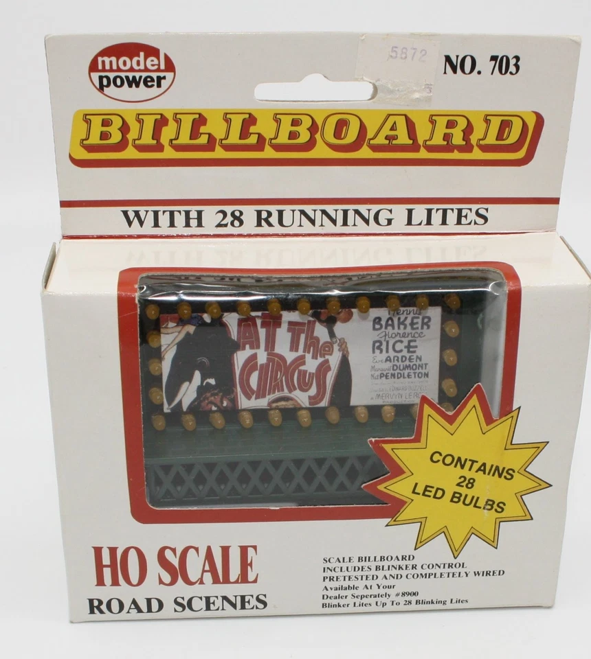 Model Power 703 HO Scale Lighted Billboard w/28 LEDs - Image 1 of 1