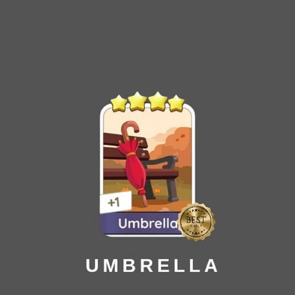 Umbrella - Mono_poly_Go 4 Star Stickers ⚡️ FAST SEND ⚡ - Image 1 of 1