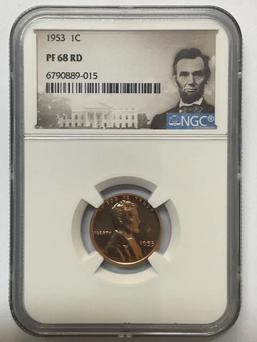 1953 LINCOLN CENT 1C NGC PF 68 RD Cover