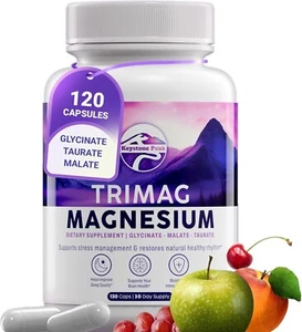 Magnesium Complex - Triple Magnesium Blend of Taurate, Glycinate, & Malate 120ct - Picture 1 of 9