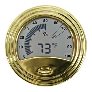 Digital Analog Hygrometer Cigar Humidor Thermometer Temp Humidity Meter FH1539G - Picture 1 of 9