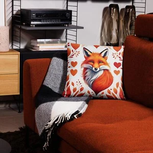 Fox 8 Throw Pillow Case - Picture 1 of 2