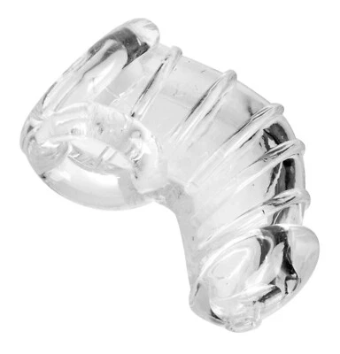 Masters Series Detained Soft Body 4" Chastity Cage - Clear - Image 1 of 4