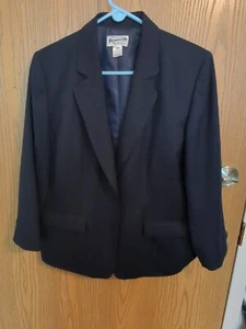 VINTAGE PENDLETON MARINEBLAU SCHURWOLLE JACKE & ROCK ANZUG SET GRÖSSE 16 - Bild 1 von 9
