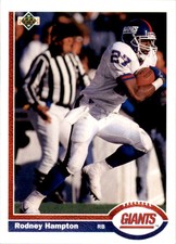 1991 Upper Deck Rodney Hampton Football Cards #269
