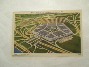 Arlington Virginia Postcard  Aerial View Pentagon VA - Picture 1 of 2