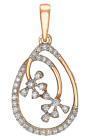 0.85ct Natural round diamond 14k solid rose gold wedding pendant