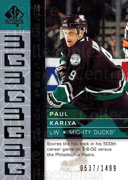 2002-03 SP Authentic #91 Paul Kariya - Image 1 of 1