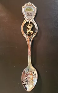 Lehi Utah Souvenir Spoon With Deer Charm - Picture 1 of 1