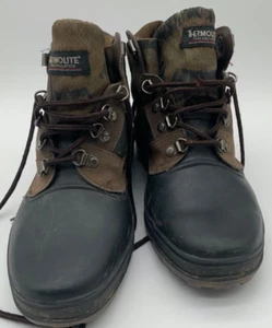Vintage Thermolite Men’s Size 9 Weather Hiker Boots Outdoor Black/Brown Boots - Picture 1 of 6
