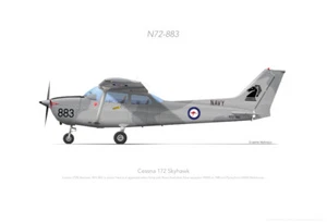 CESSNA 172 SKYHAWK N72-883 RAN - A3+ Profile Print - Picture 1 of 4