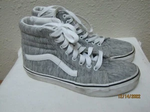 Vans High Top Corduroy Sneakers Skate SK8 Gray/White Mens 6.5 Women's 8 Off Wall - Picture 1 of 5