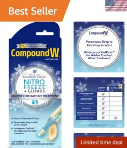 NitroFreeze + GelPads, Wart Removal, 1 Pen, 8 Replaceable Tips & 3 Waterproof... - Picture 1 of 7