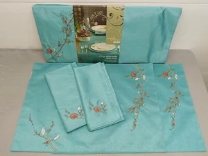 Lenox Chirp 19"X70" Cloth Table Runner 2- 19"x13" Placemats 2- 19"x19" Napkins - Picture 1 of 15