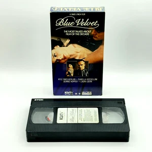 Blue Velvet VHS David Lynch Vintage 1986 Kyle MacLachlan Isabella Rossellini OOP - Picture 1 of 7