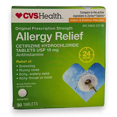 CVS Health Alivio de alergias en comparación con Zyrtec - 30 comprimidos Foto 1 de 3
