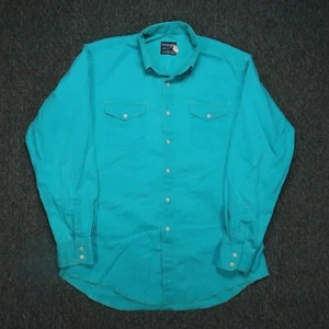 VINTAGE Wrangler Shirt Men Extra Large Blue Brushpopper Western USA - Picture 1 of 8