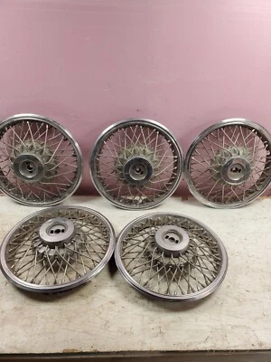 5 колпаков колес со спицами проводов Chevy BUICK OLDS GM 13 дюймов оригинальные 80-е (MW) от оригинального производителя - Изображение 1 из 4