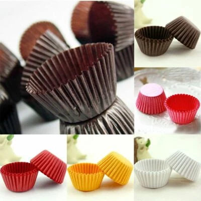1000Pcs Solid Color Mini Chocalate Paper Liners Baking Muffin Cake Cupcake Cases - image 1 of 4