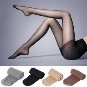 Mujeres Sexy Calzas Medias Lisas Nailon Damas Elásticas Cintura Alta Pantimedias Reino Unido - Imagen 1 de 7