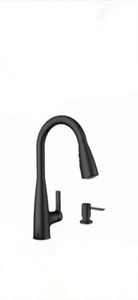 Grifo de cocina rociador extraíble de una manija negro mate Moen Haelyn con - Imagen 1 de 11