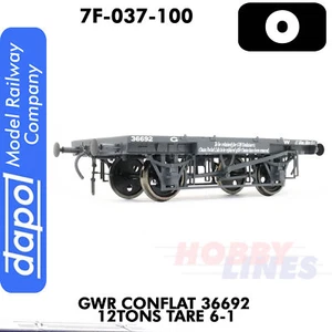 GWR Conflat 36692 12 Tonnen Tare 6-1 Wagen 1:43,5 O Stärke Dapol 7F-037-100 - Bild 1 von 5