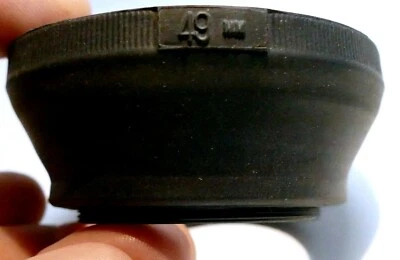 49mm Goma Lente Capucha Pantalla para Teleobjetivo Mediano 85mm 100mm Lentes Foto 1 de 4