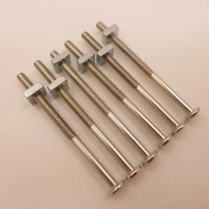 6 - 2,5" CHROM Bolzen Schraube für Glasschrank Griffe Knöpfe Schubladengriffe Vintage - Bild 1 von 10