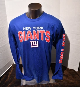 NY Giants NFL Fanatics Royal Blue Men's Large Long Sleeve T Shirt NWOT - Picture 1 of 4